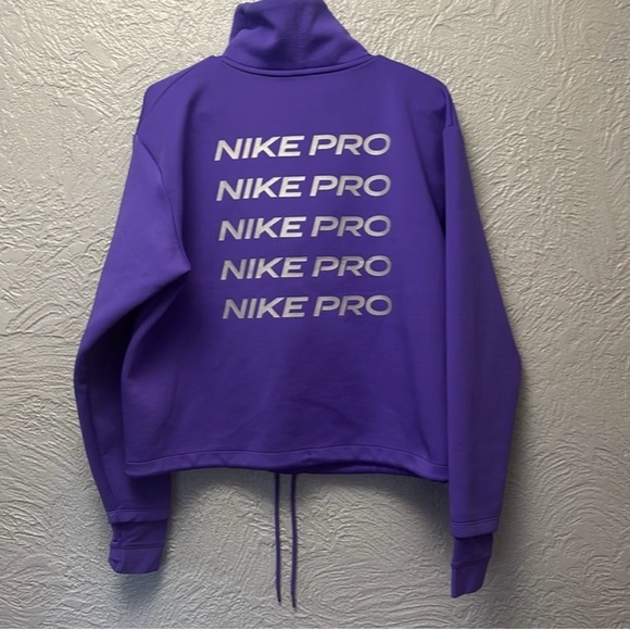 Nike Women's Purple High-Neck Sweatshirt - Picture 7 of 7